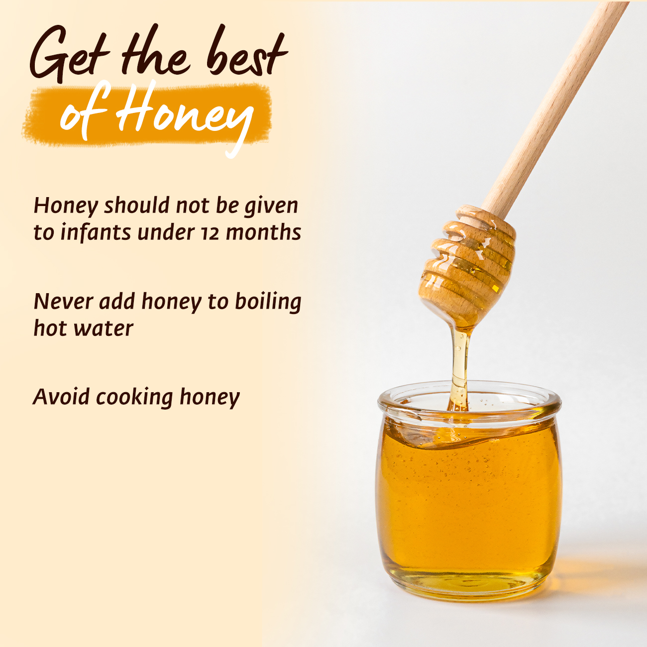 Honey usage tips infographic