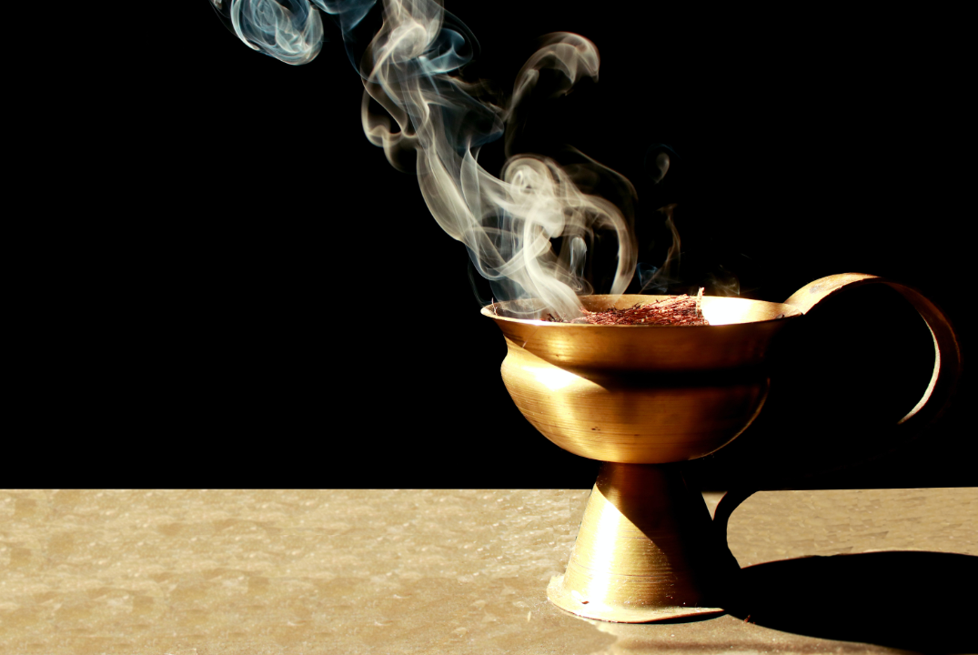 Burning incense sticks