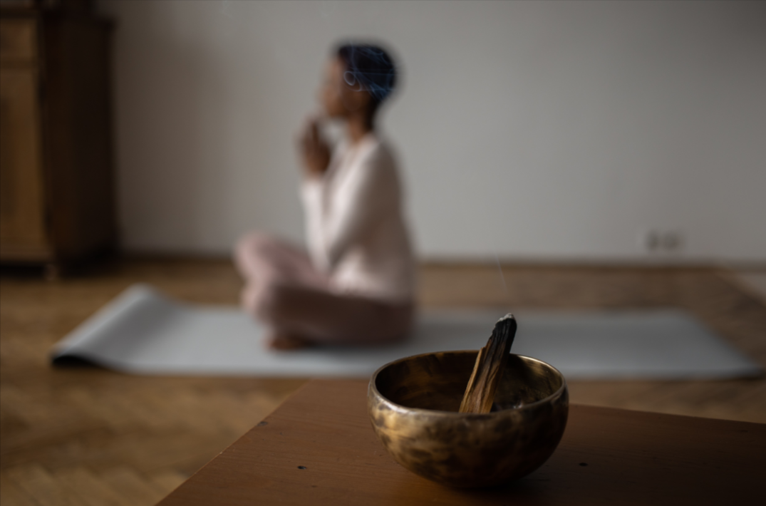 Meditation with incense